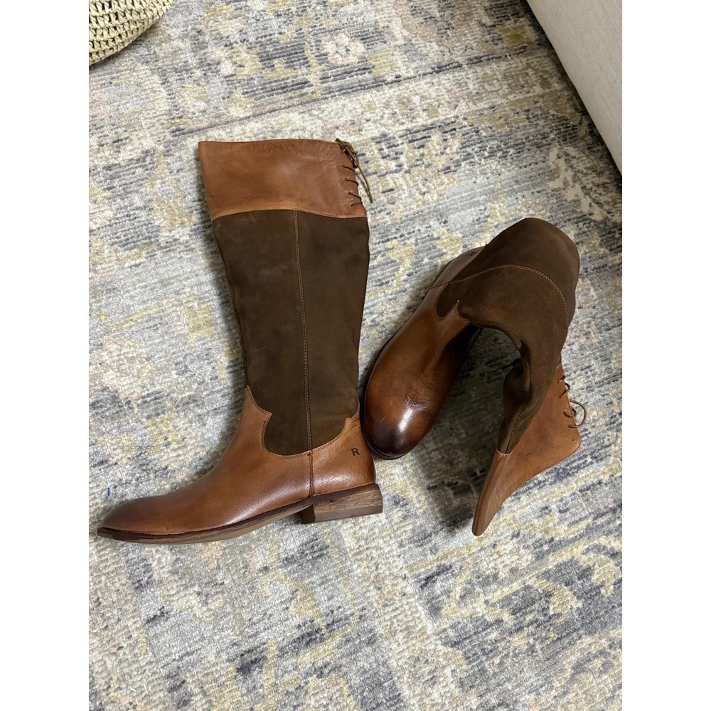 NEW Roan by Bed Stu Natty tall Brown Leather Knee-High riding Boots - Picture 1 of 15